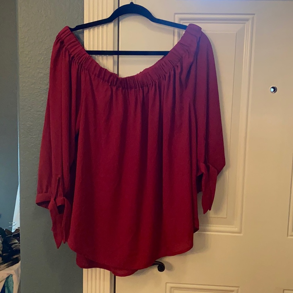Burgundy express blouse